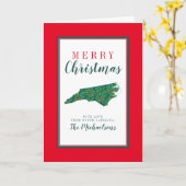 Carte Joyeux Noël de Caroline du Nord (Fleur jaune)