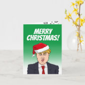 Carte Joyeux Noël de Donald Trump (Fleur jaune)