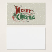 Carte Joyeux Noël "De et vers" (Devant & derrière)