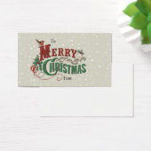 Carte Joyeux Noël "De et vers" (Bureau)