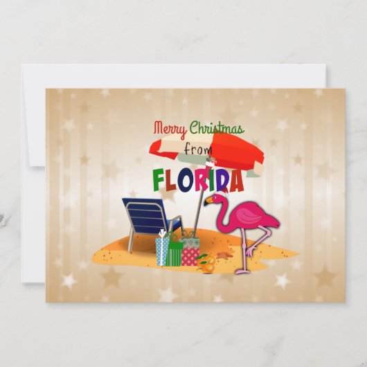 Carte Joyeux Noël de Floride (Devant)