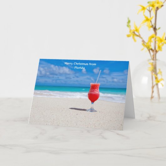 Carte Joyeux Noël de Floride (Fleur jaune)