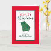 Carte Joyeux Noël de Géorgie (Fleur jaune)