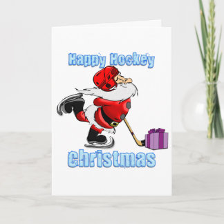 Carte Joyeux Noël de hockey