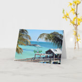 Carte Joyeux Noël de Key West, Floride (Fleur jaune)