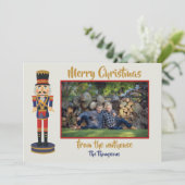 Carte Joyeux Noël de la nuthouse drôle Nutcracker (Debout devant)