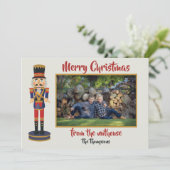 Carte Joyeux Noël de la nuthouse drôle Nutcracker (Debout devant)
