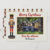 Carte Joyeux Noël de la nuthouse drôle Nutcracker (Devant / Derrière)
