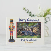 Carte Joyeux Noël de la nuthouse drôle Nutcracker (Debout devant)