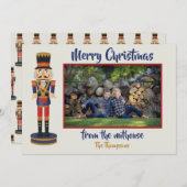 Carte Joyeux Noël de la nuthouse drôle Nutcracker (Devant / Derrière)