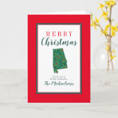 Carte Joyeux Noël de l'Alabama (Fleur jaune)