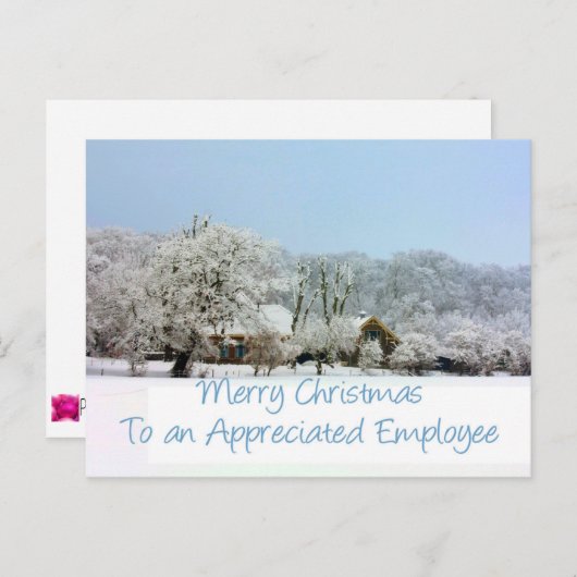 Carte Joyeux Noël de l'employé (Devant / Derrière)