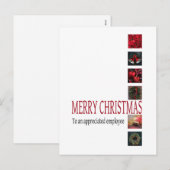 Carte Joyeux Noël de l'employé (Devant / Derrière)