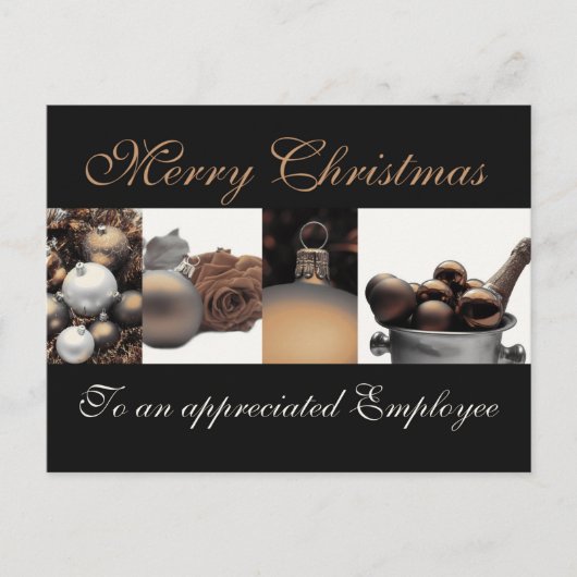 Carte Joyeux Noël de l'employé (Devant)