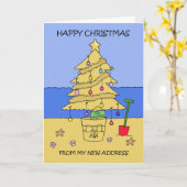 Carte Joyeux Noël de New Home By the Beach (Fleur jaune)