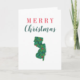 Carte Joyeux Noël de New Jersey