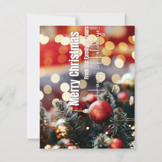 Carte Joyeux Noël De Notre Famille À Votre