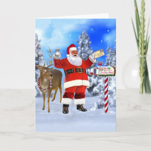 CARTE JOYEUX NOËL DE PÈRE NOËL (Devant)