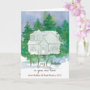 Carte Joyeux Noël de Realtor Business Nom personnalisé