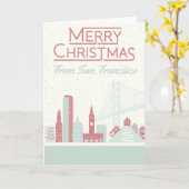 Carte Joyeux Noël de San Francisco (Fleur jaune)