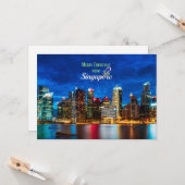 Carte Joyeux Noël de Singapour (Devant/Arrière en situation)