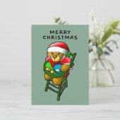 Carte Joyeux Noël de Teddy Bear Card (Debout devant)