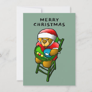 Carte Joyeux Noël de Teddy Bear Card