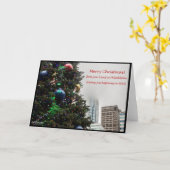 Carte Joyeux Noël de votre ami à Philadelphie (Fleur jaune)