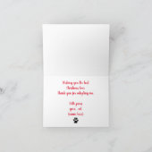 Carte Joyeux Noël de votre chat mignon (Intérieur)
