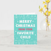 Carte Joyeux Noël de votre enfant préféré (Fleur jaune)