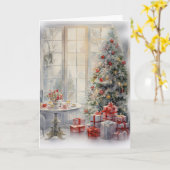 Carte Joyeux Noël de votre Père Noël Secret (Fleur jaune)