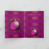 Carte Joyeux Noël Deep Plum Pink Gem (Intérieur)