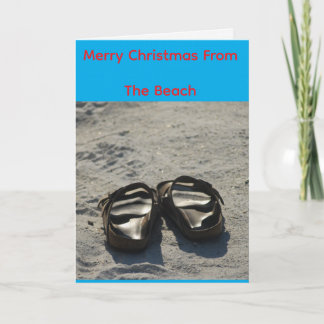 Carte Joyeux Noël depuis la plage