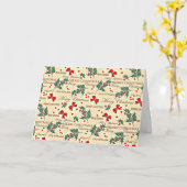 Carte Joyeux Noël design (Fleur jaune)