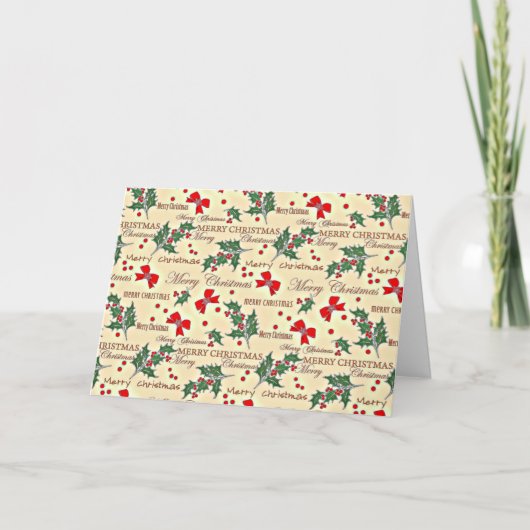 Carte Joyeux Noël design (Devant)