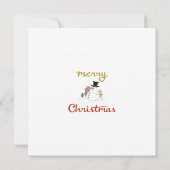 Carte Joyeux Noël+Design Snowman (Dos)