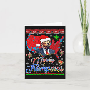 Carte Joyeux Noël Donald Trump Père Noël Famille Noël