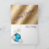 Carte Joyeux Noël d'or (Intérieur)