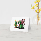 Carte Joyeux Noël Dragon (Fleur jaune)