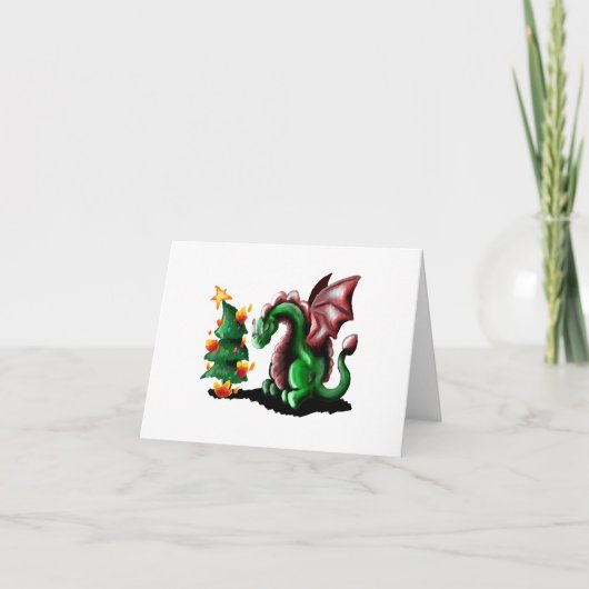 Carte Joyeux Noël Dragon (Devant)