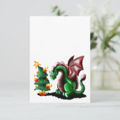 Carte Joyeux Noël Dragon (Debout devant)