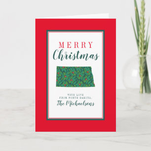 Carte Joyeux Noël du Dakota du Nord