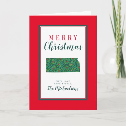 Carte Joyeux Noël du Kansas (Devant)
