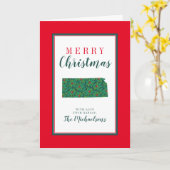 Carte Joyeux Noël du Kansas (Fleur jaune)