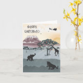 Carte Joyeux Noël du Kenya (Fleur jaune)