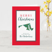 Carte Joyeux Noël du Maryland (Fleur jaune)