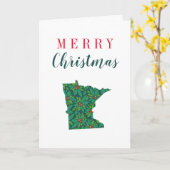 Carte Joyeux Noël du Minnesota (Fleur jaune)