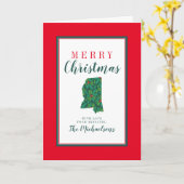 Carte Joyeux Noël du Missouri (Fleur jaune)