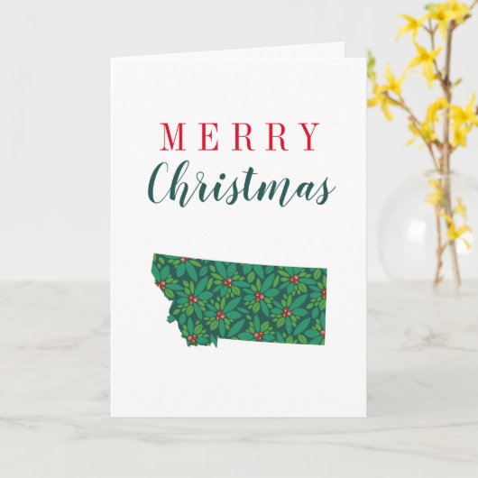 Carte Joyeux Noël du Montana (Fleur jaune)