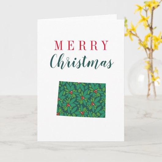 Carte Joyeux Noël du Nebraska (Fleur jaune)